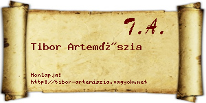 Tibor Artemíszia névjegykártya
